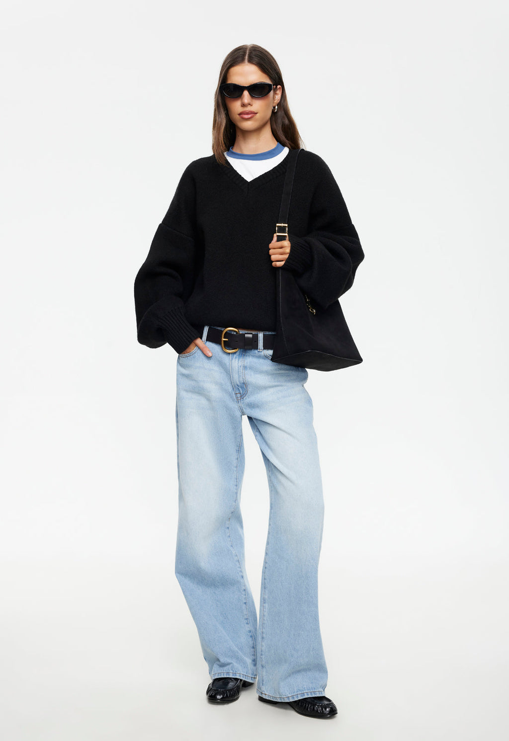 Draped Long-Sleeve Knit