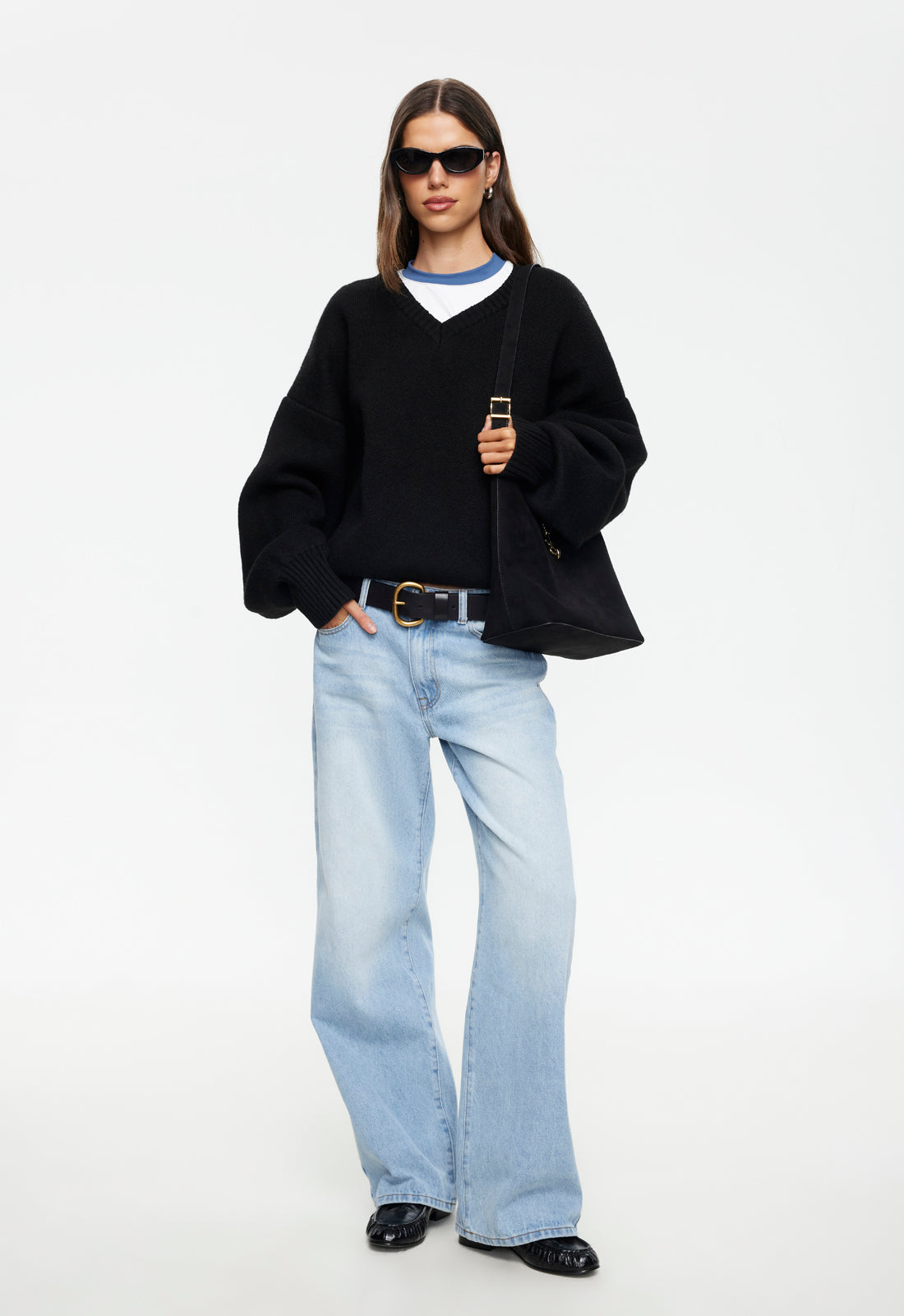 Draped Long-Sleeve Knit