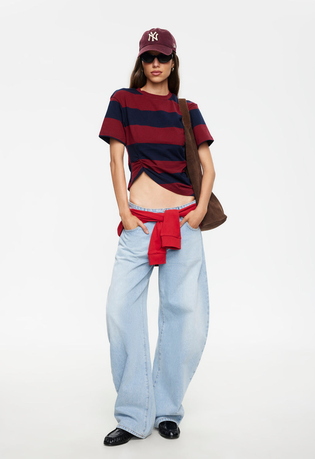 Ruched-Side Relaxed Tee