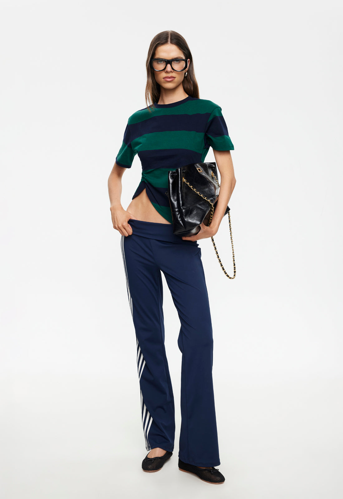Ruched-Side Relaxed Tee