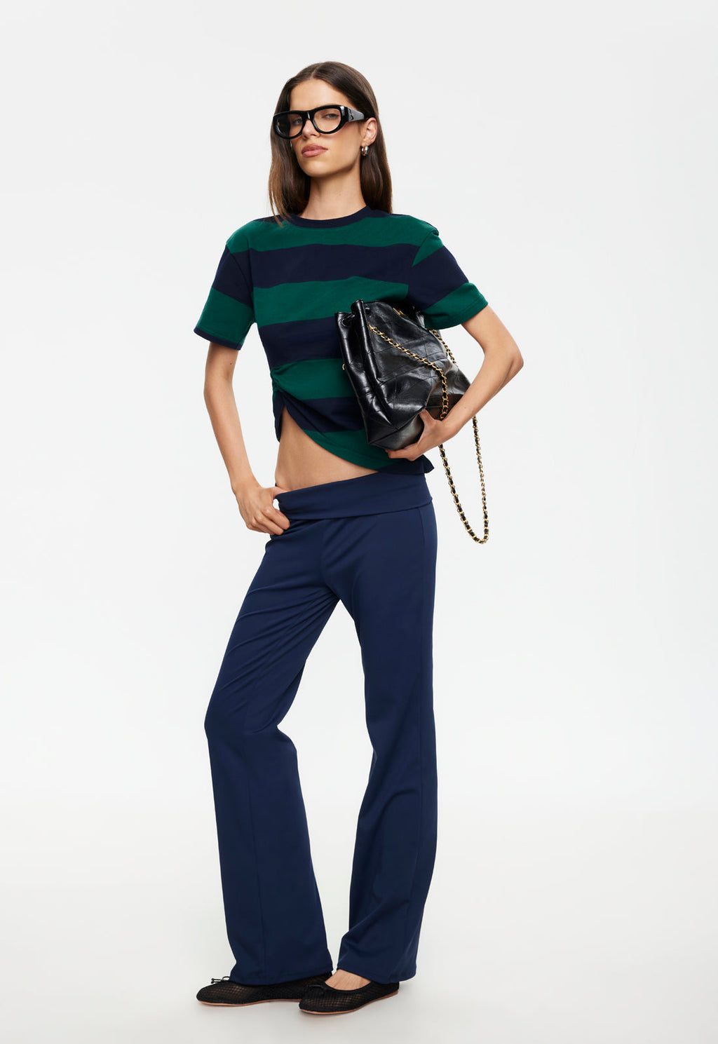 Ruched-Side Relaxed Tee