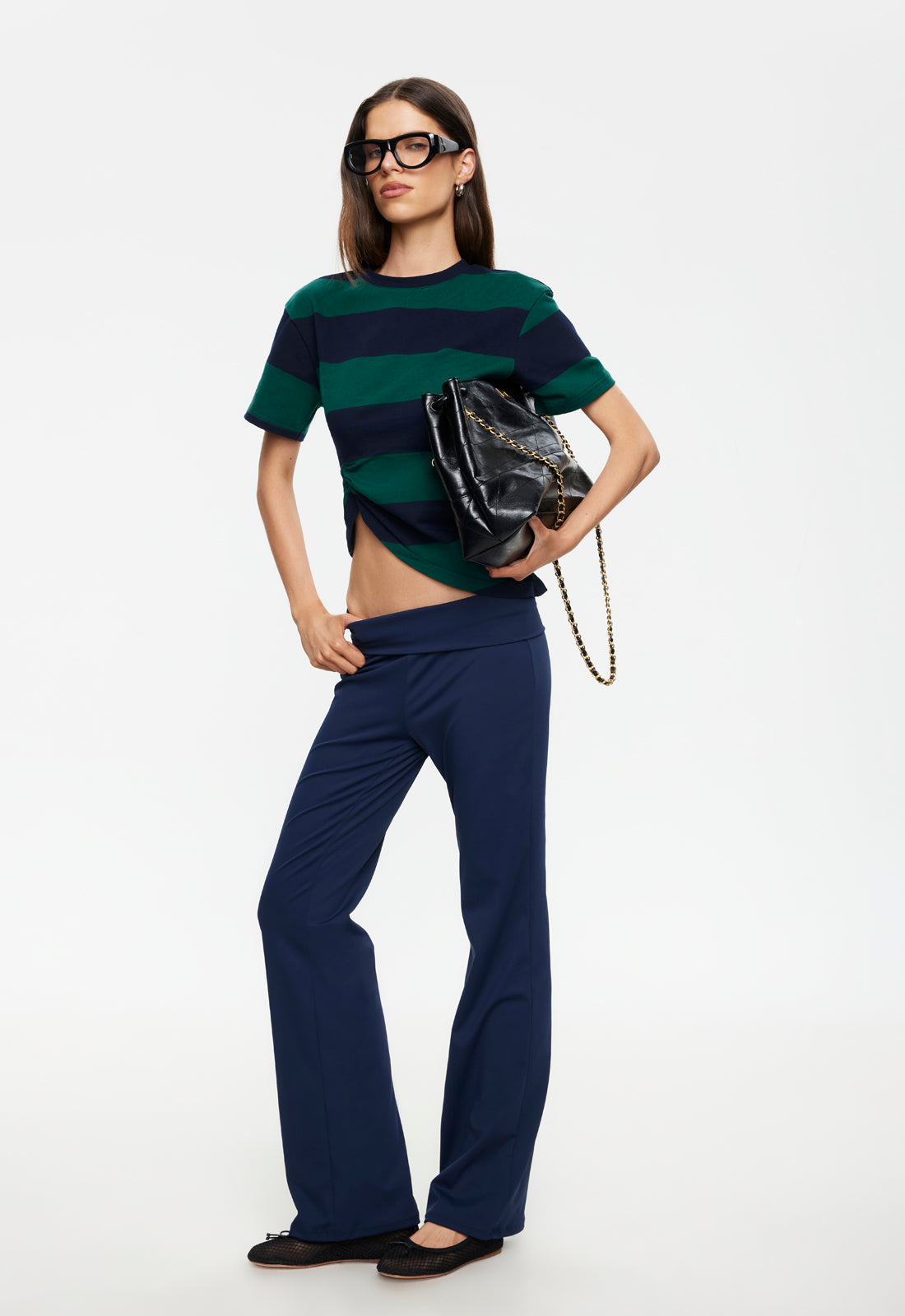 Ruched-Side Relaxed Tee