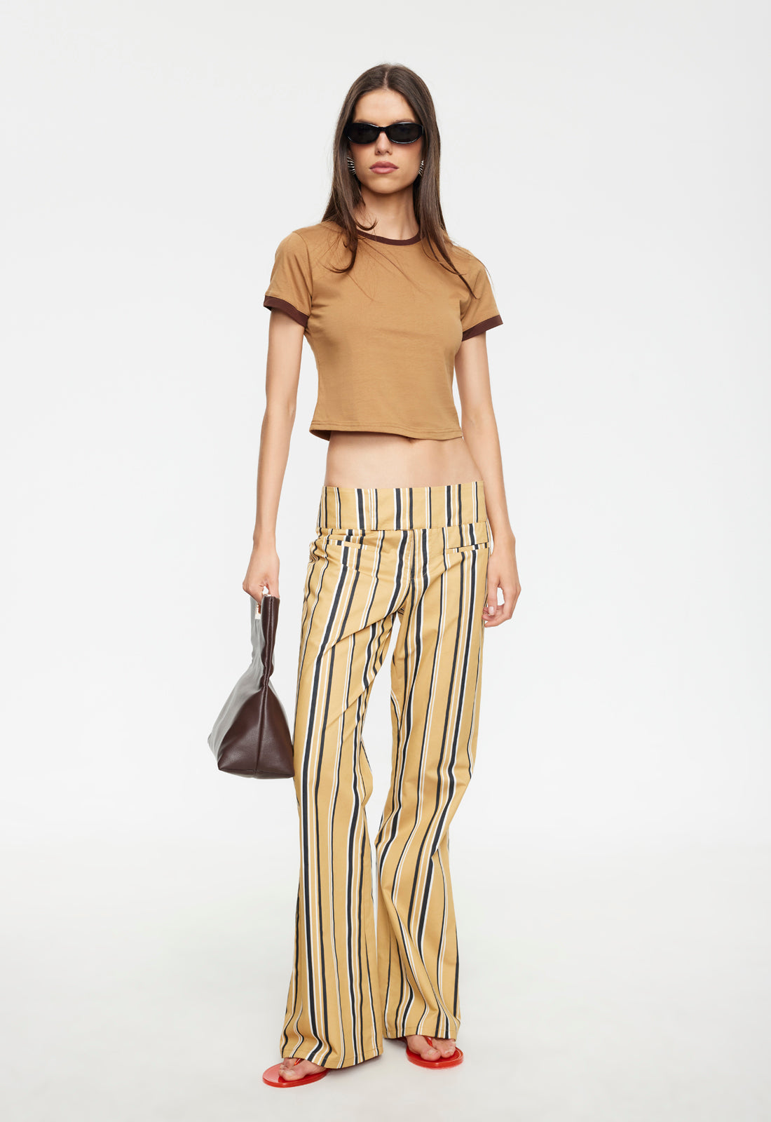 Tab-Zip Straight Trousers
