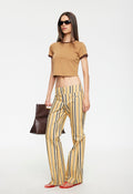 Tab-Zip Straight Trousers