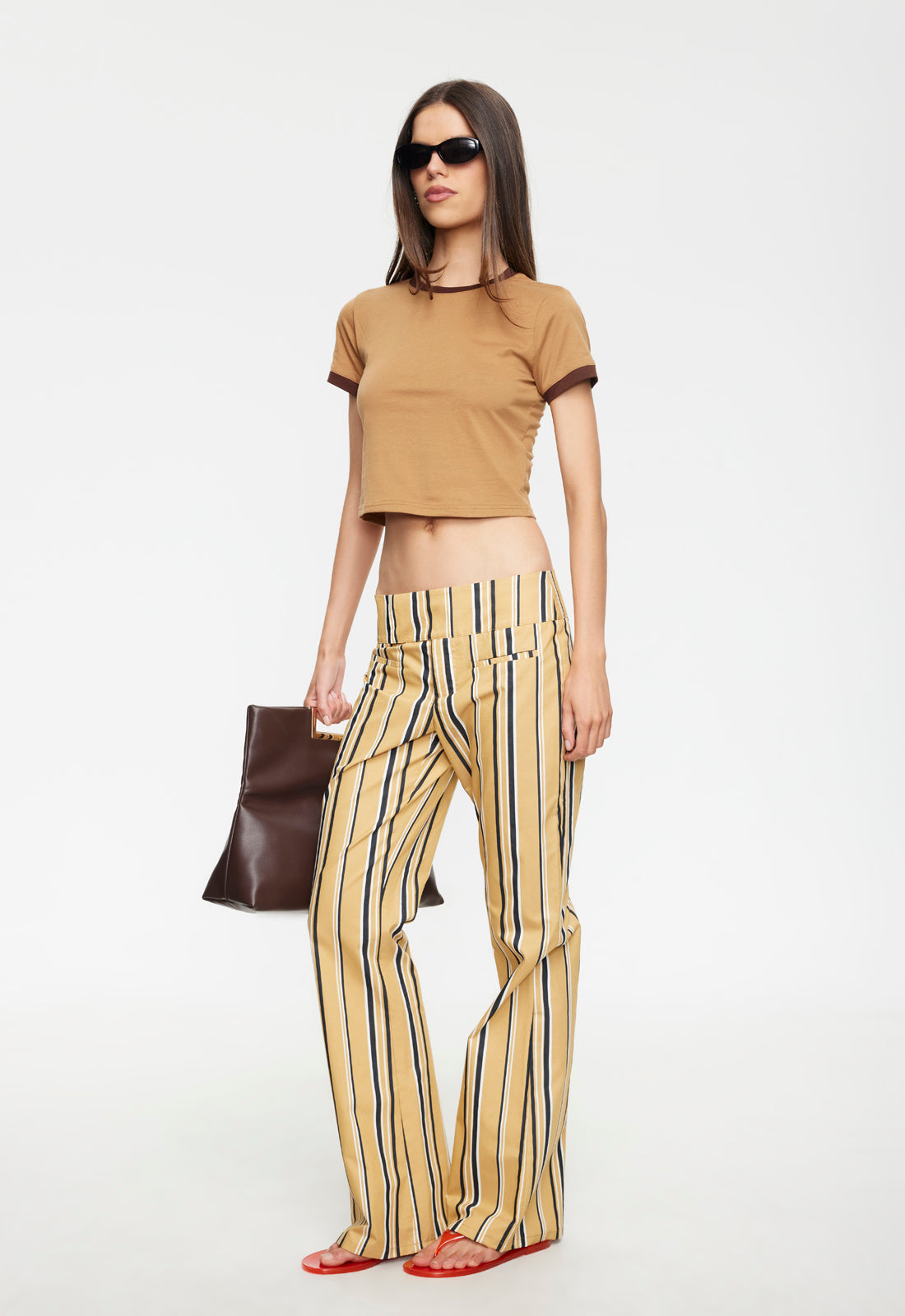 Tab-Zip Straight Trousers