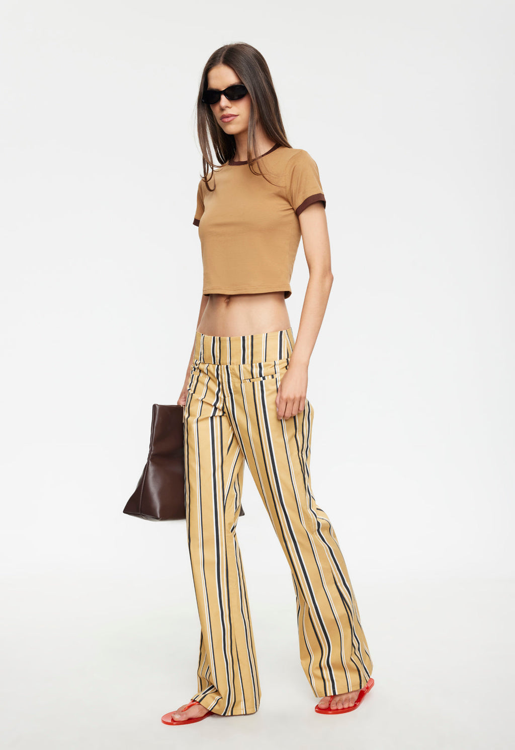 Tab-Zip Straight Trousers