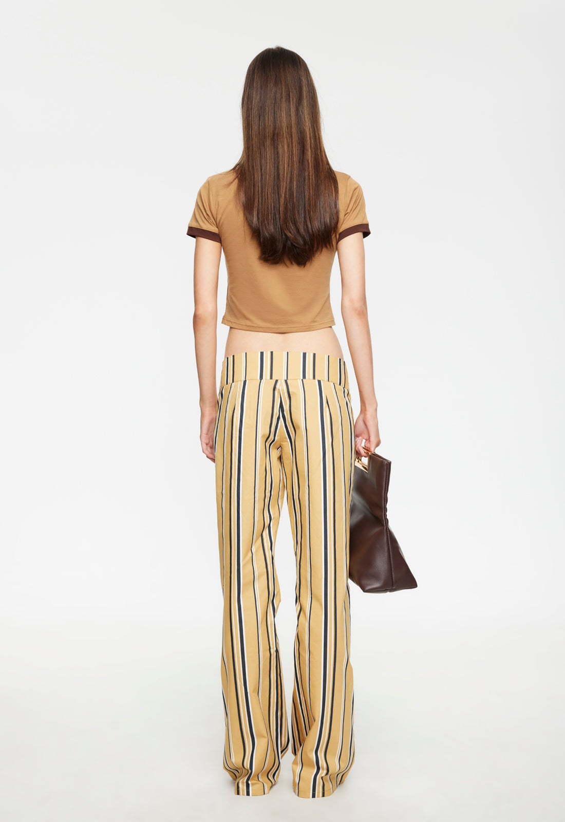 Tab-Zip Straight Trousers