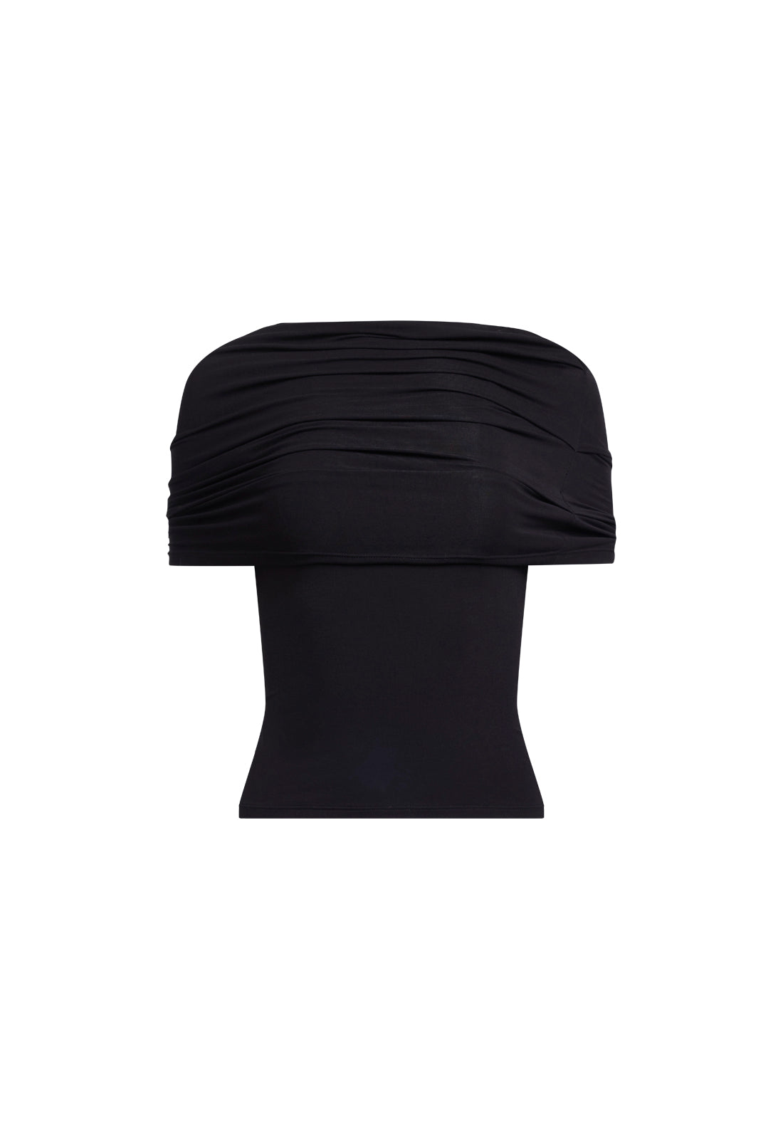 Mock-Neck Over-Shoulder Top