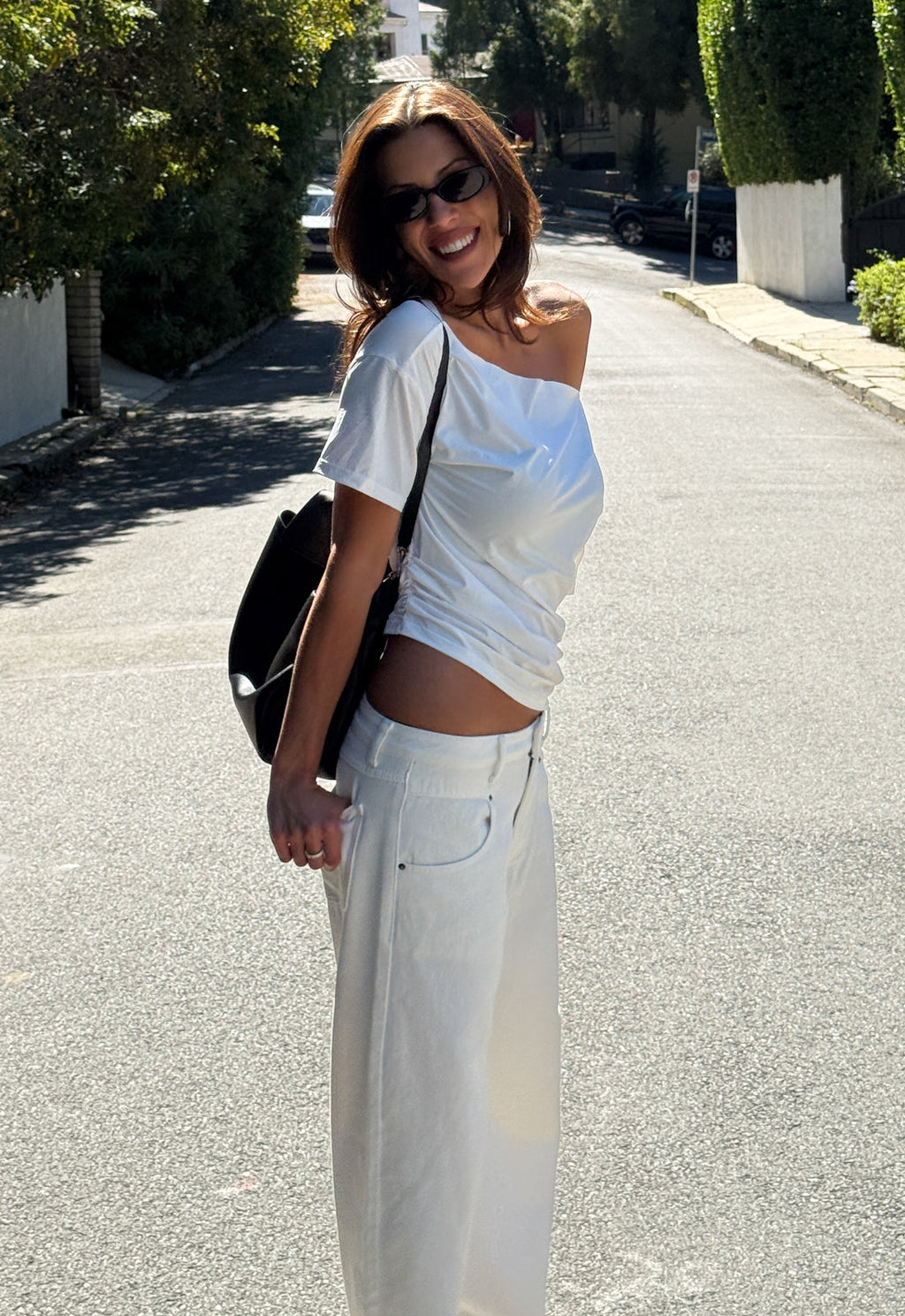 Asymmetric Off-Shoulder Tee
