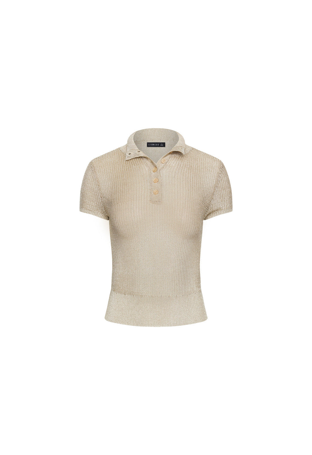 Button-Front Polo Knit