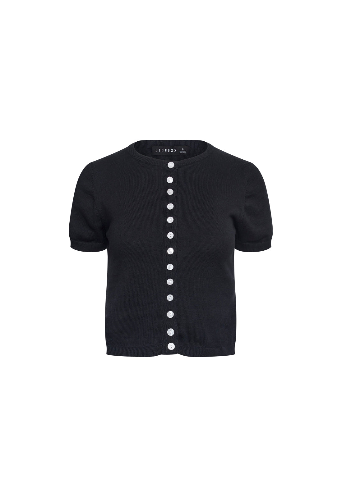Cotton Crew Button-Up Tee