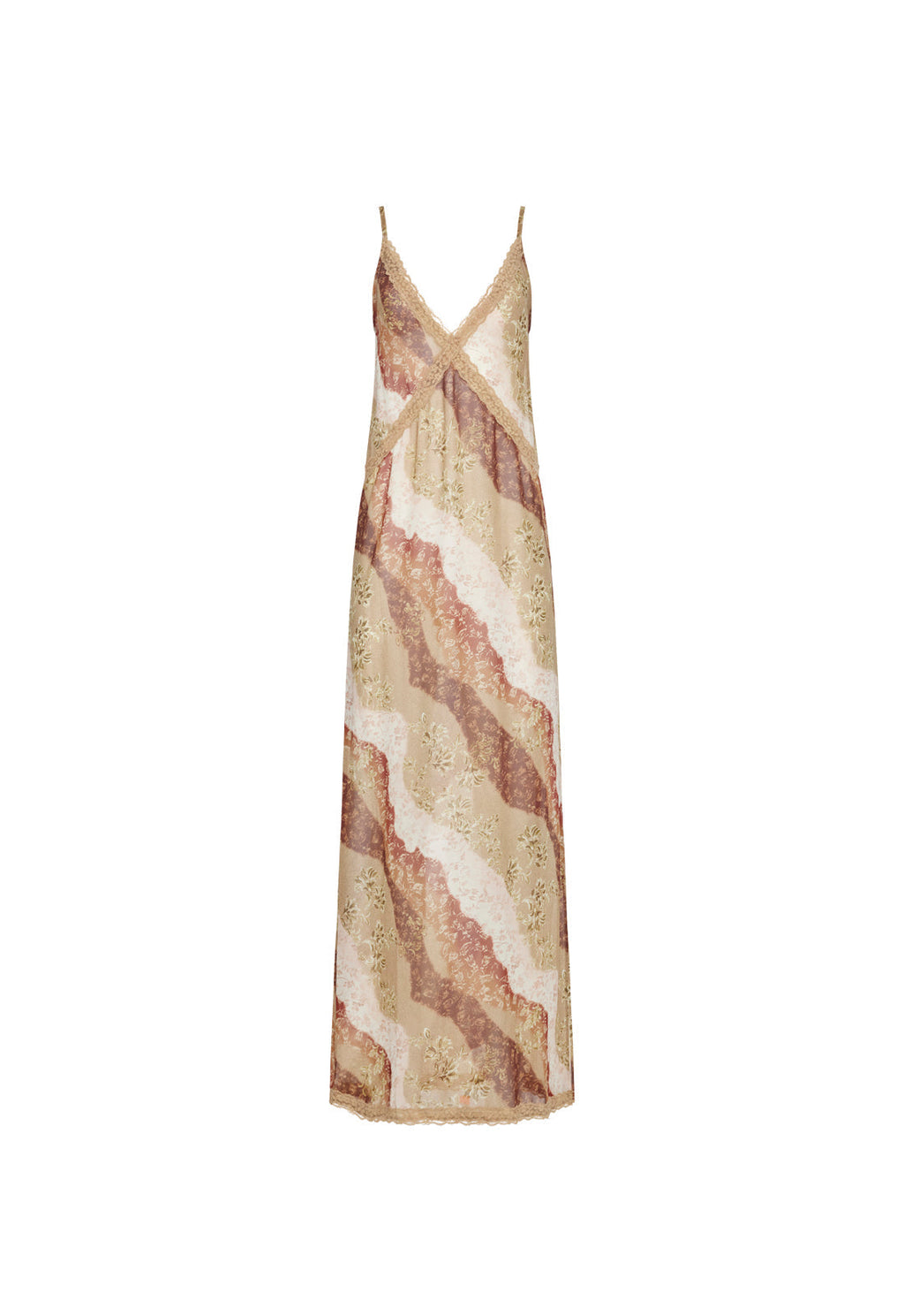 Deep-V Drape Polyester Maxi