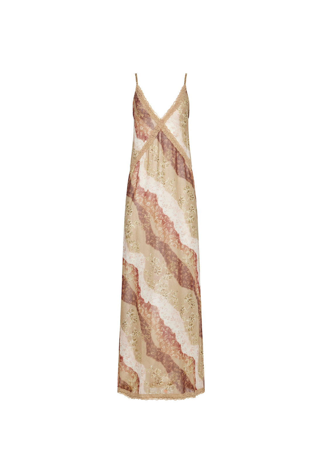 Deep-V Drape Polyester Maxi