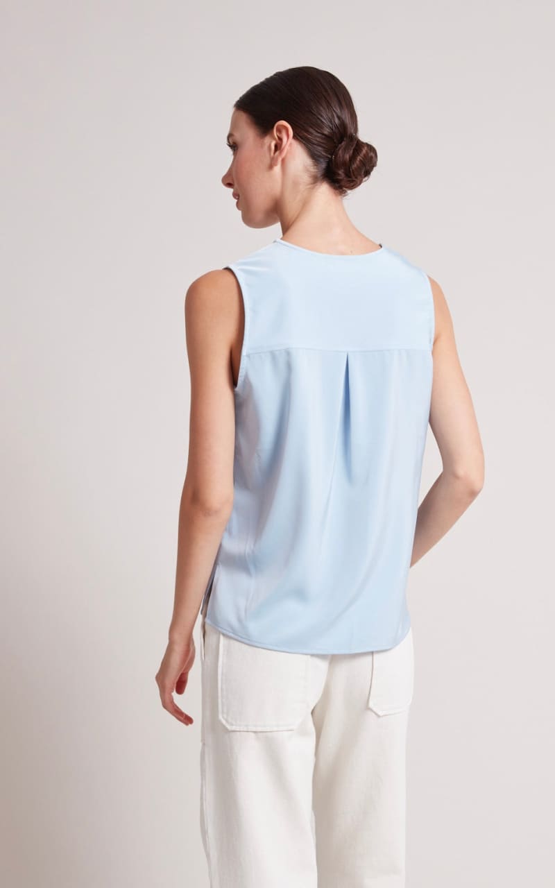 True Sleeveless V-Neck Blouse