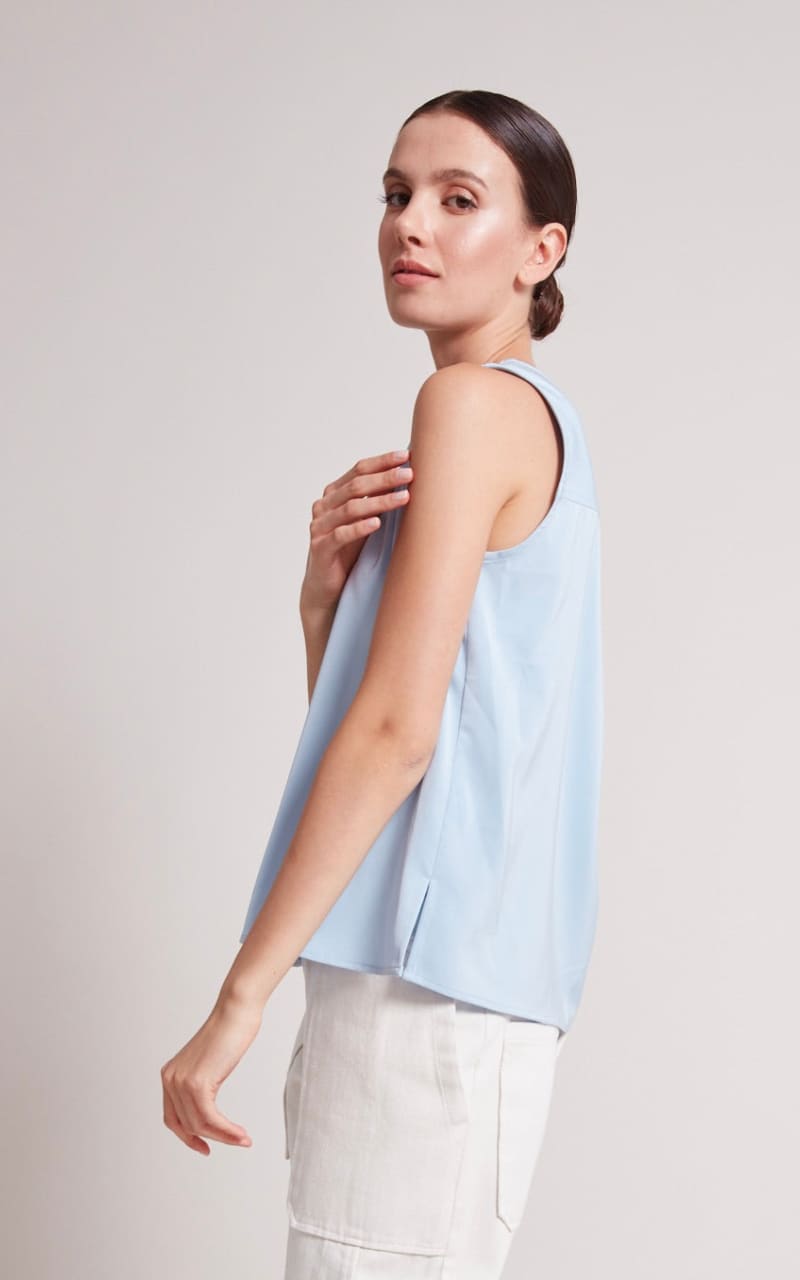 True Sleeveless V-Neck Blouse