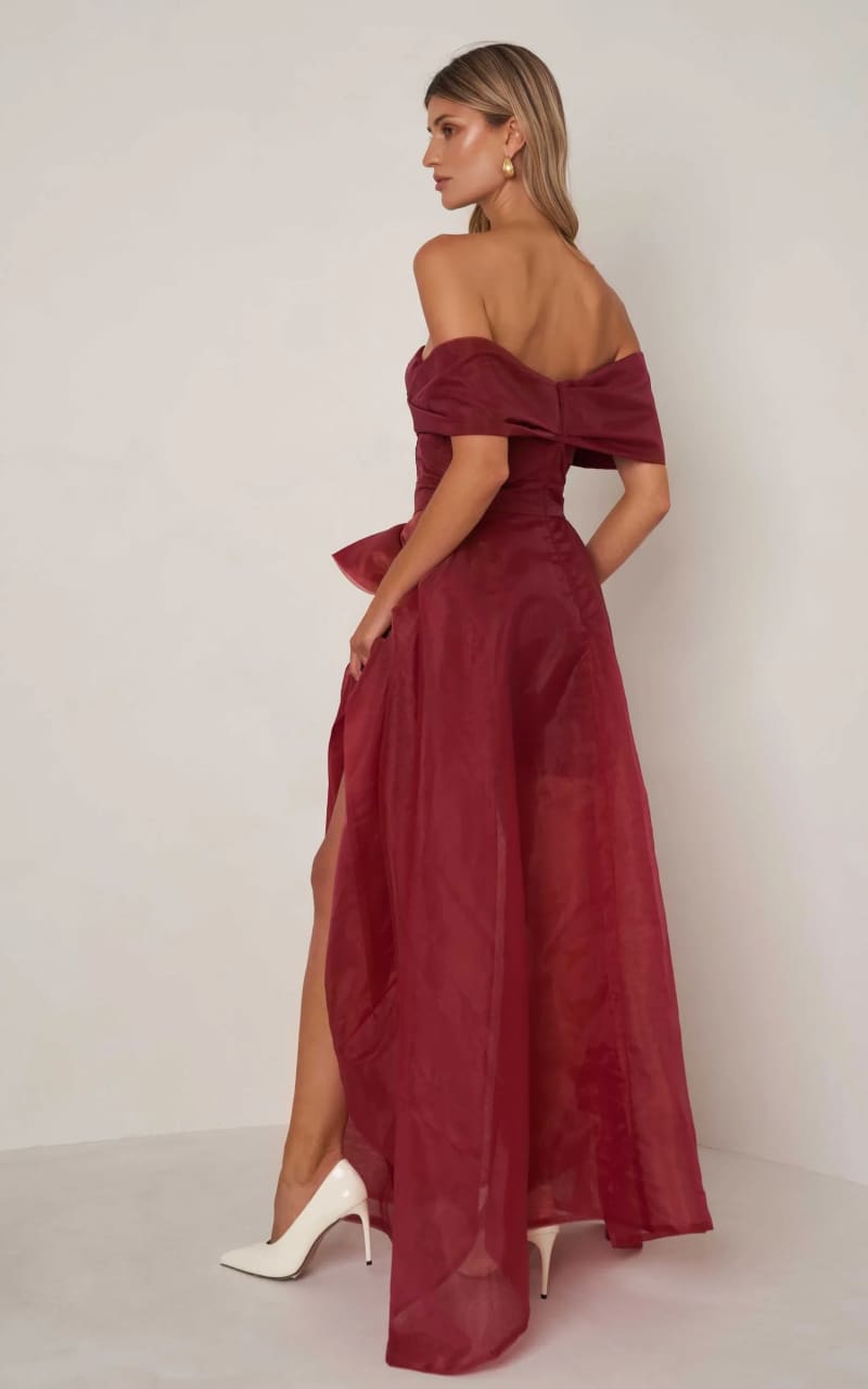 Gown in Cranberry Red