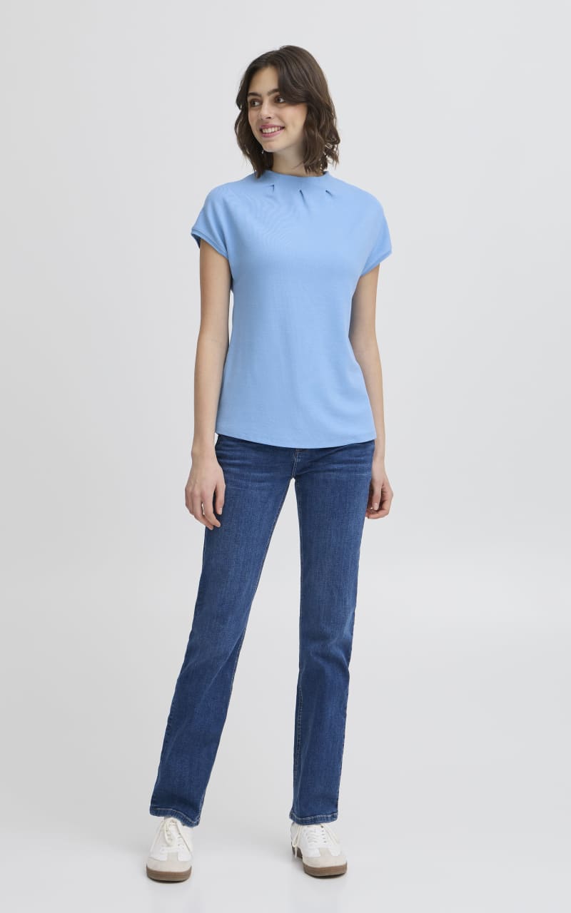 Skater blouse in Azure Blue