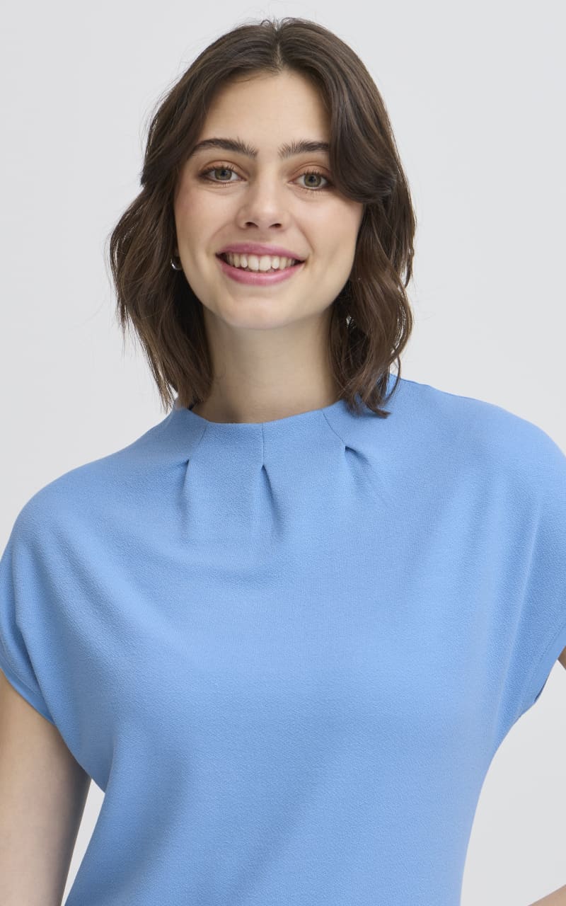 Skater blouse in Azure Blue