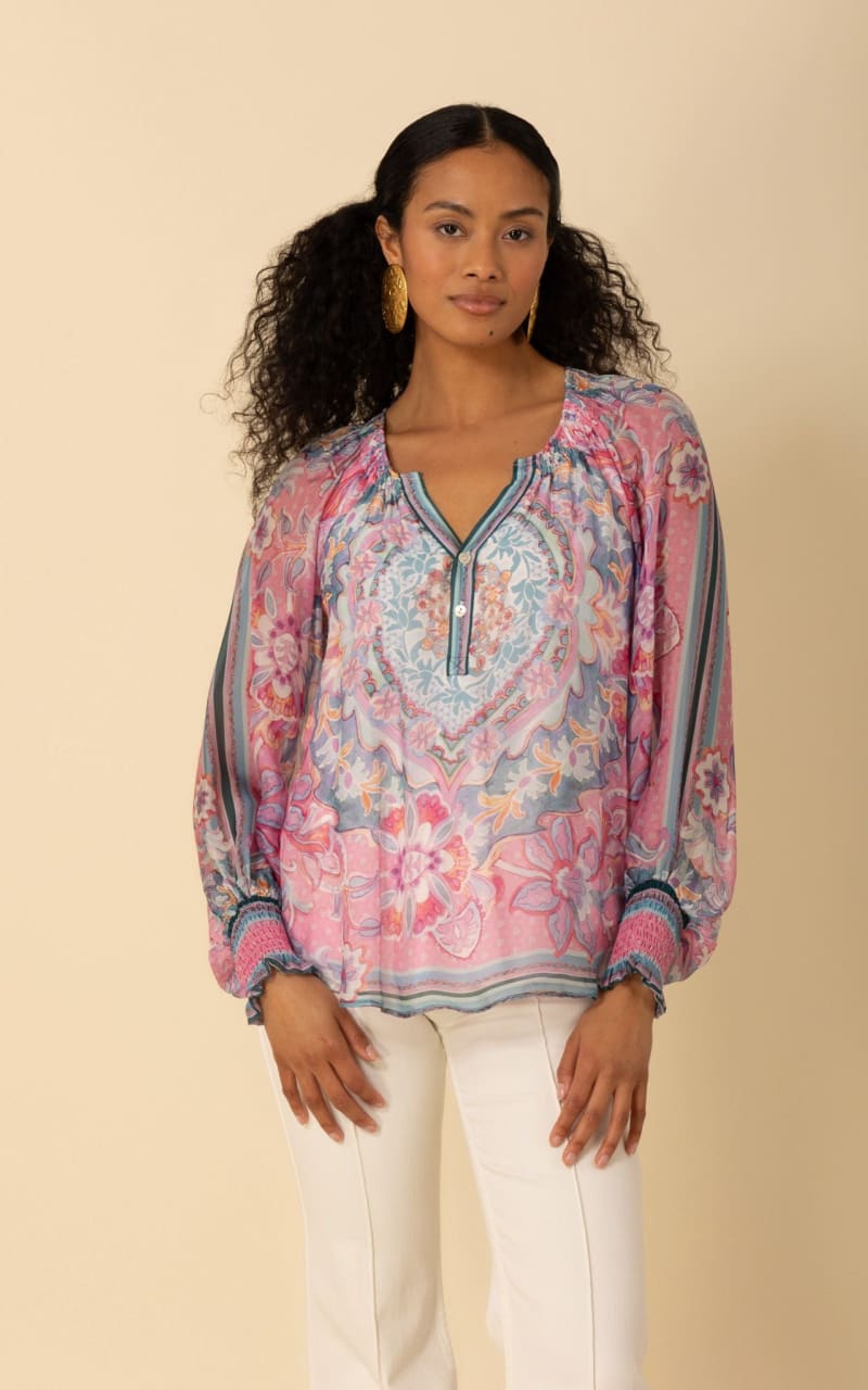 Smocked Cuff Blouse