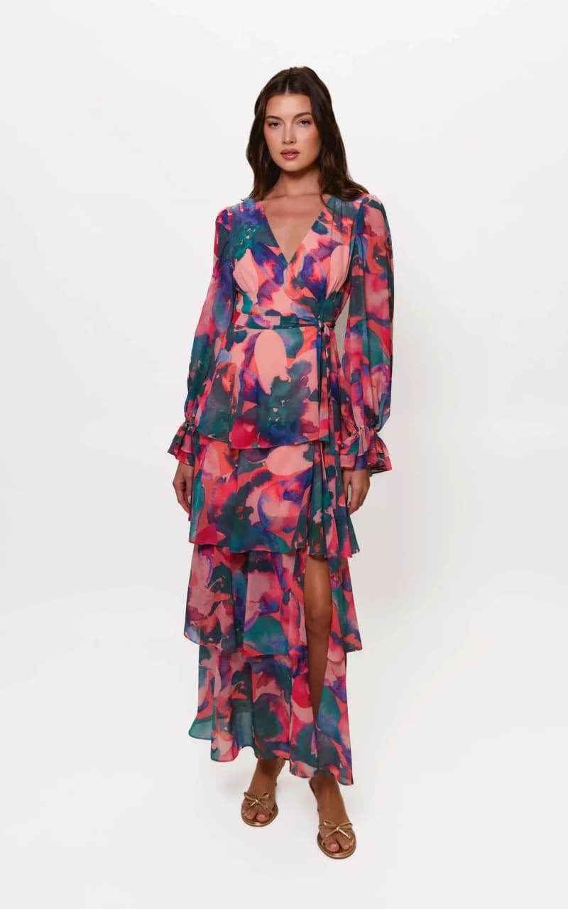 Ruffled Wrap Dress