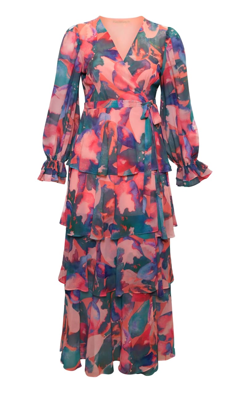 Ruffled Wrap Dress