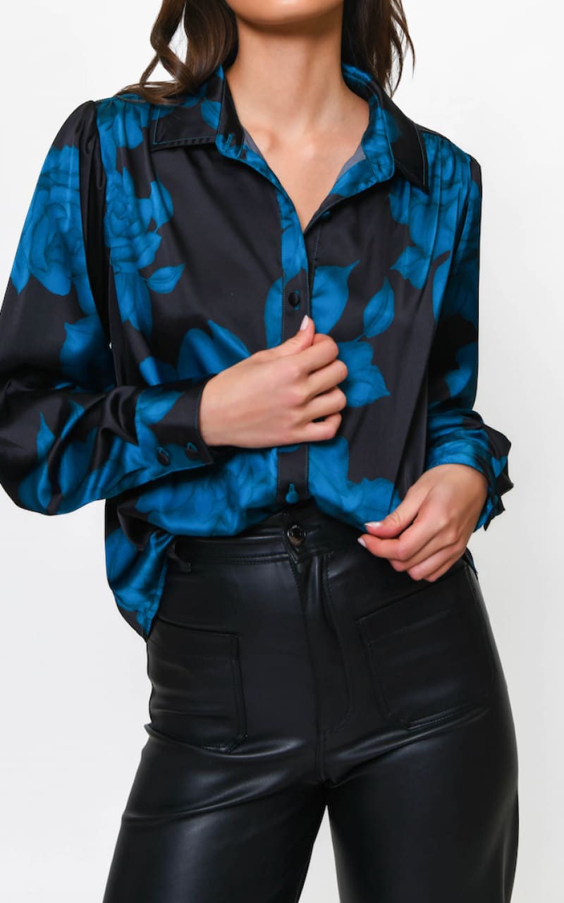 Satin Button Blouse
