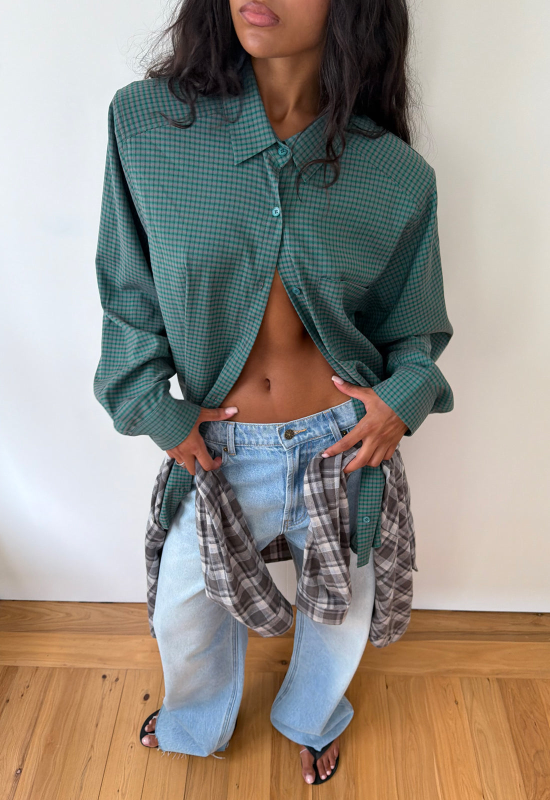 Draped Blend Button Shirt