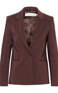 Classic Short Blazer in Brown Puce