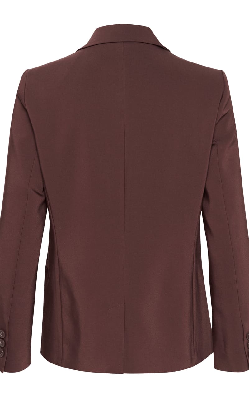 Classic Short Blazer in Brown Puce