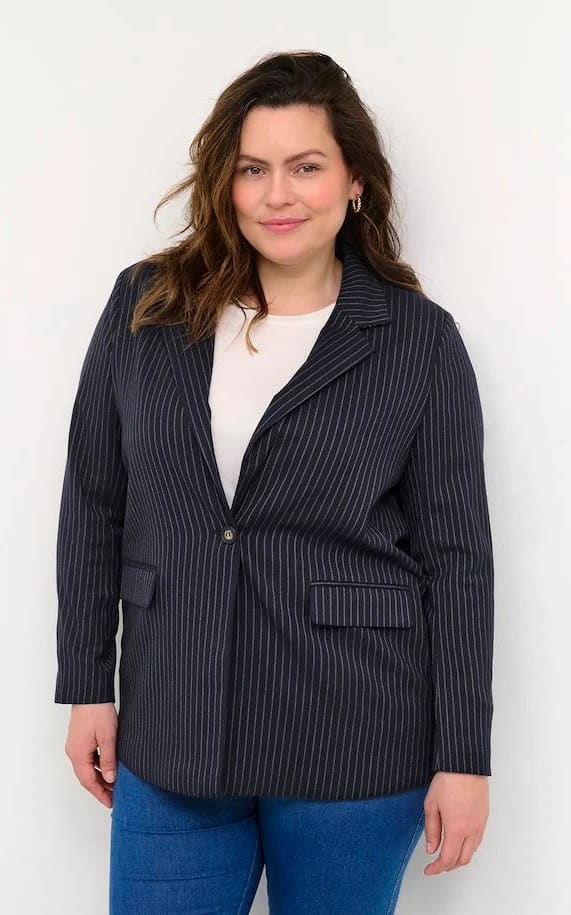 Marine Pinstriped Blazer