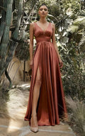 A-Line Satin Dress