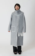 Luxe Long Coat with Detachable Scarf