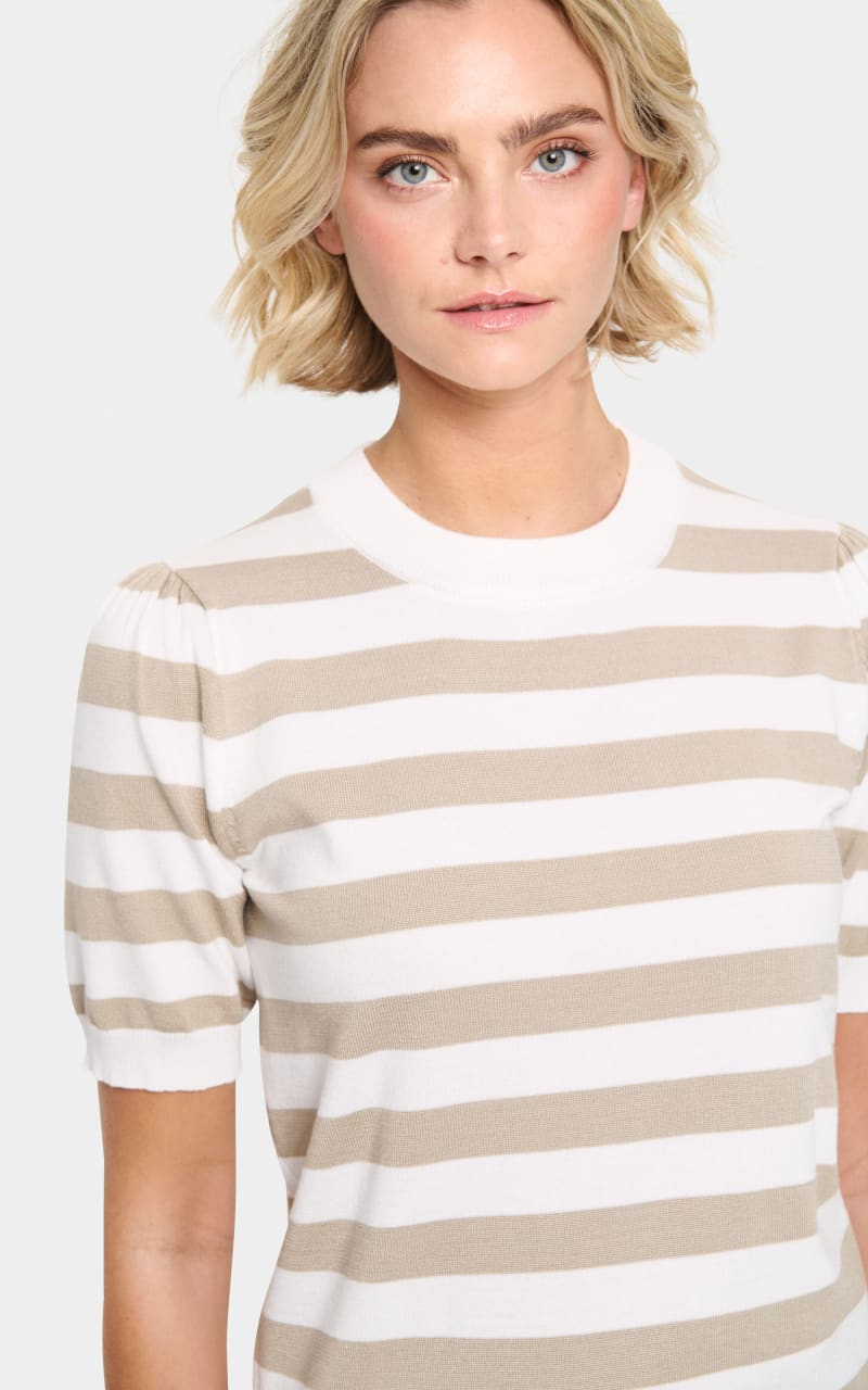 Short Sleeve Block Stripe Pullover