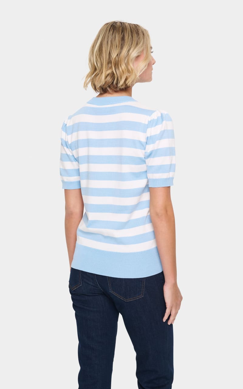 Short Sleeve Block Stripe Pullover