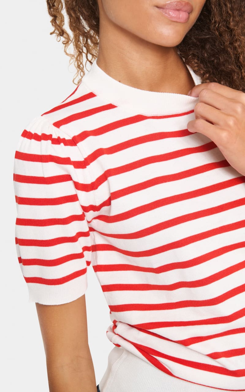 Short Sleeve Stripe Pullover