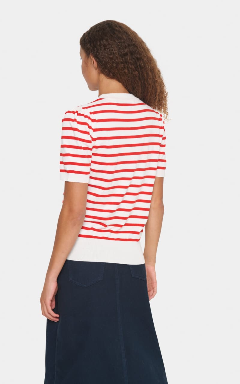 Short Sleeve Stripe Pullover