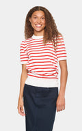 Short Sleeve Stripe Pullover