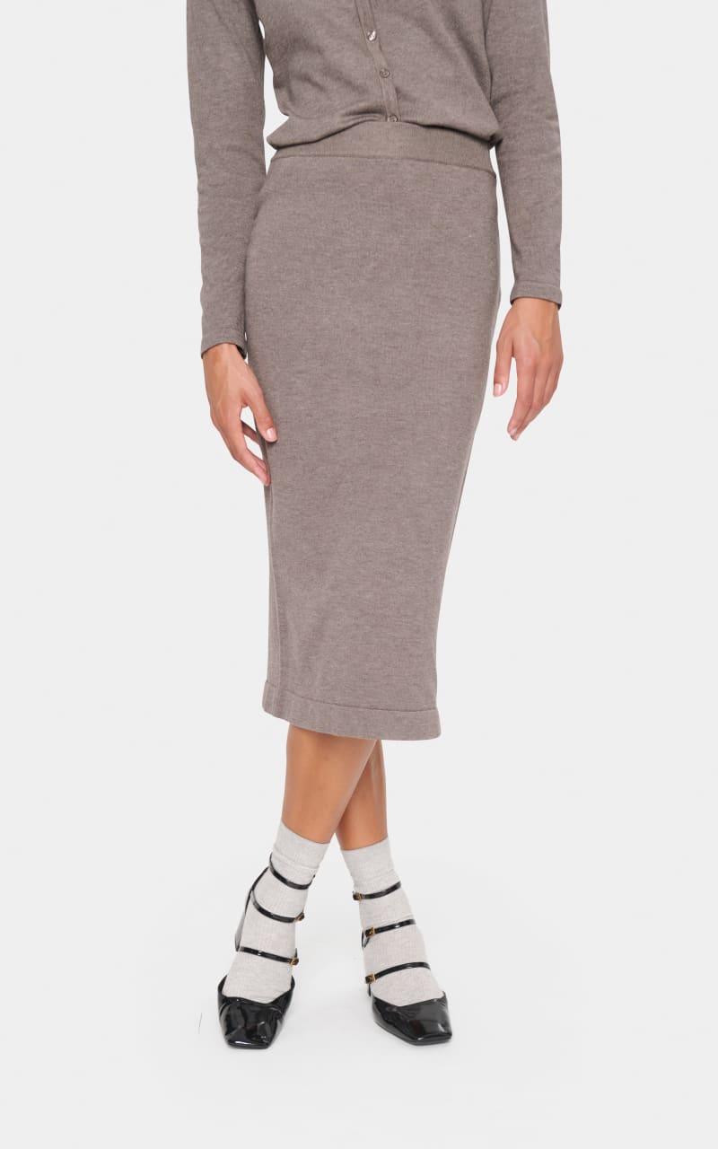 Skirt in Iron Melange