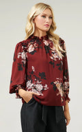 Floral  Ruffle Blouse