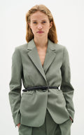 Classic Short Blazer in Agave Green