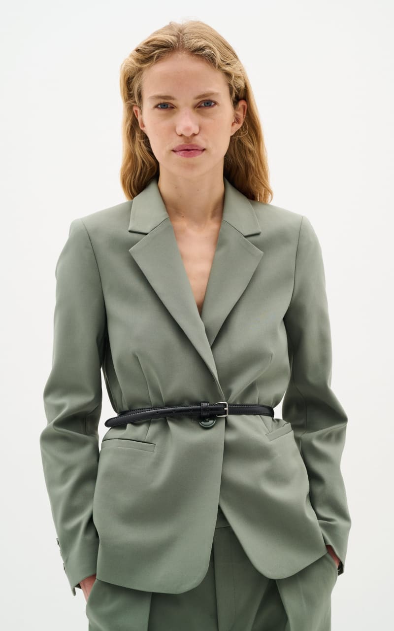 Classic Short Blazer in Agave Green