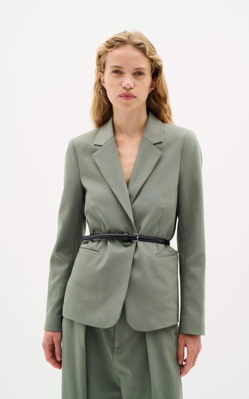 Classic Short Blazer in Agave Green