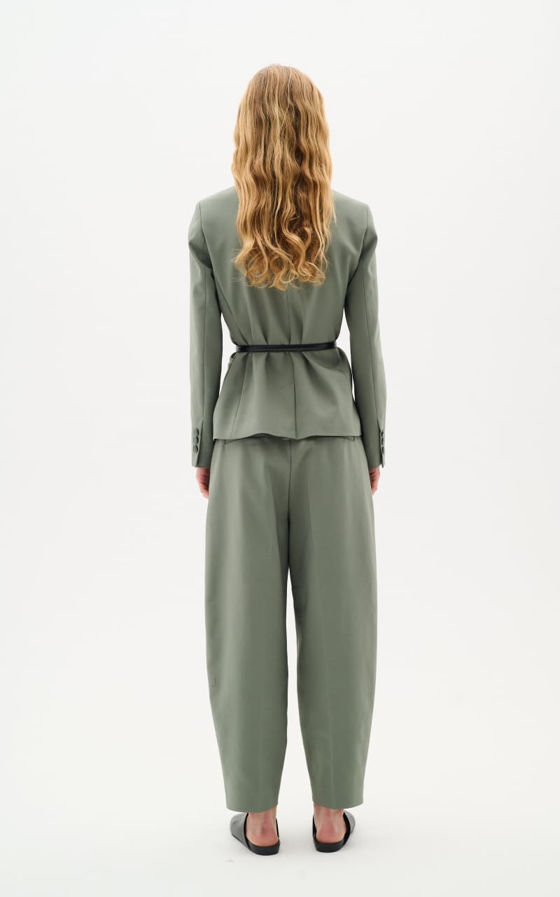 Classic Short Blazer in Agave Green