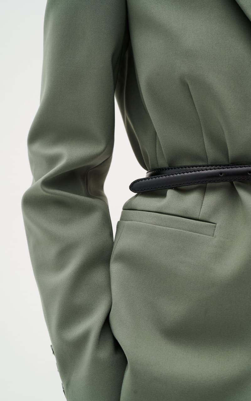 Classic Short Blazer in Agave Green
