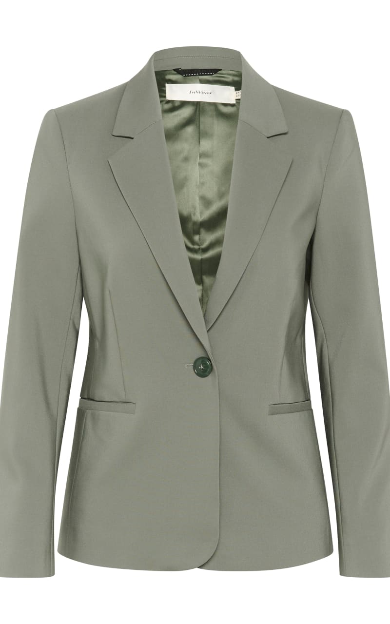 Classic Short Blazer in Agave Green