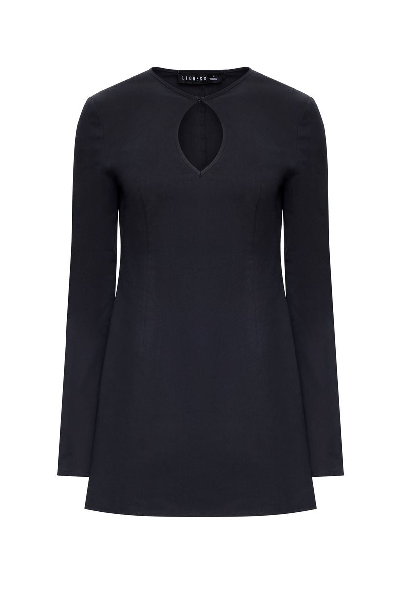 Long-Sleeve Hourglass Mini Dress
