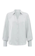 Buttoned Blouse with Pleat Details