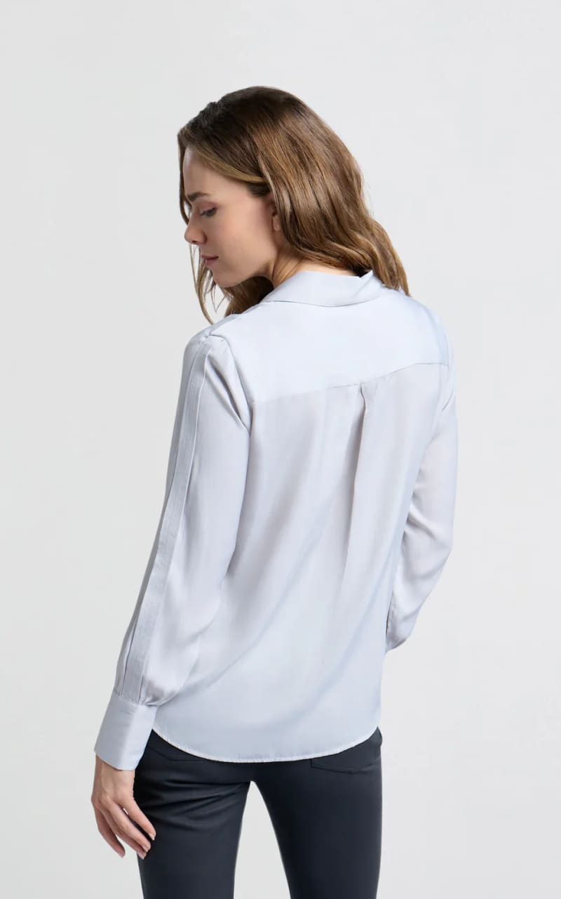 Buttoned Blouse with Pleat Details